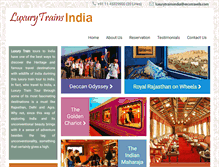 Tablet Screenshot of luxurytrainsindia.ercotravels.com